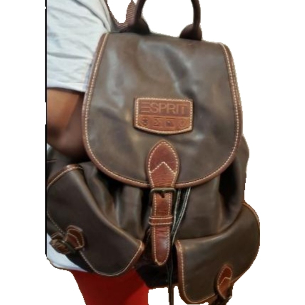 Vintage Esprit Brown Backpack - Picture 5 of 8